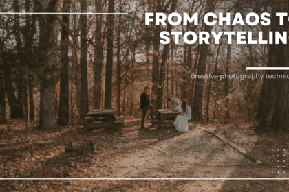 Family storytelling photo session in wooded park during fall with candid moments and natural movement