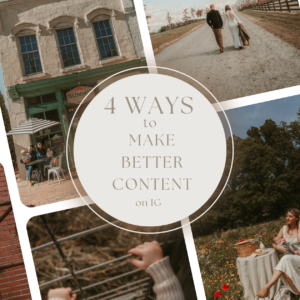 Four ways to make better Instagram content for photographers using storytelling and lifestyle imagery